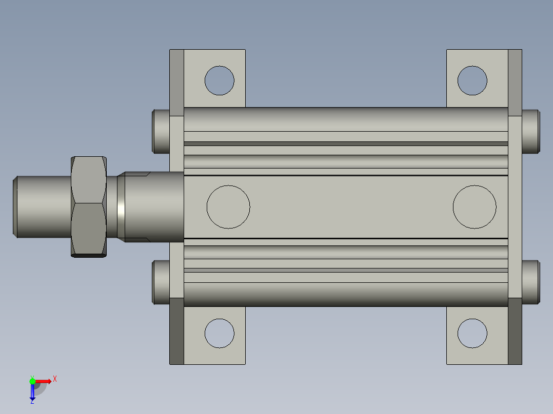 CDQ2L32-40DCMZ(0_0_0)气缸俯视图