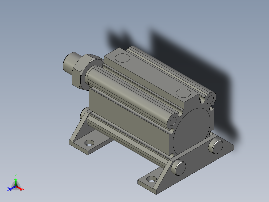 CDQ2L32-40DCMZ(0_0_0)气缸正等轴测图
