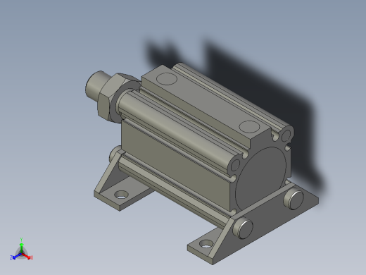CDQ2L32-40DCMZ(0_0_0)气缸正等轴测缩略图