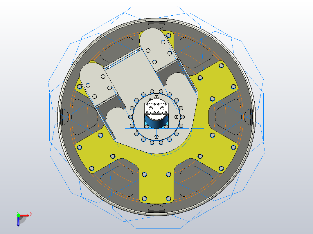 压路机的振动轮重9-10吨俯视图