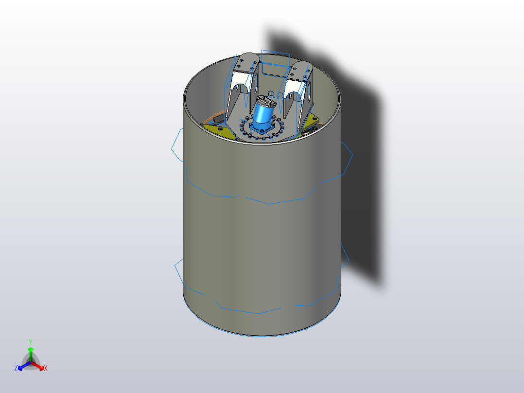 压路机的振动轮重9-10吨正等轴测图