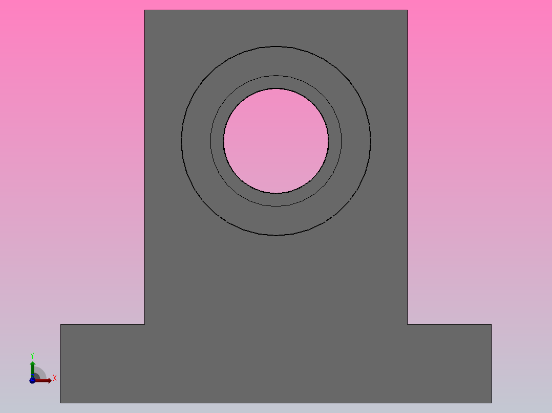 T型高度选择型轴承座组件_BTC-6004-2Z-50-A前视图