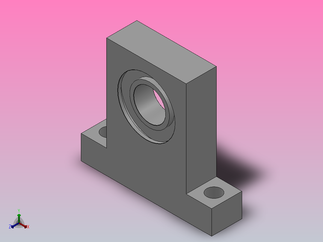 T型高度选择型轴承座组件_BTC-6004-2Z-50-A正等轴测图