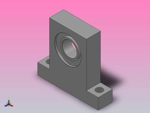 T型高度选择型轴承座组件_BTC-6004-2Z-50-A正等轴测缩略图