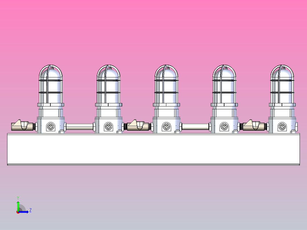 50瓦1级2区LED交通灯-红色、绿色、蓝色、琥珀色、白色-频闪或稳定左视图
