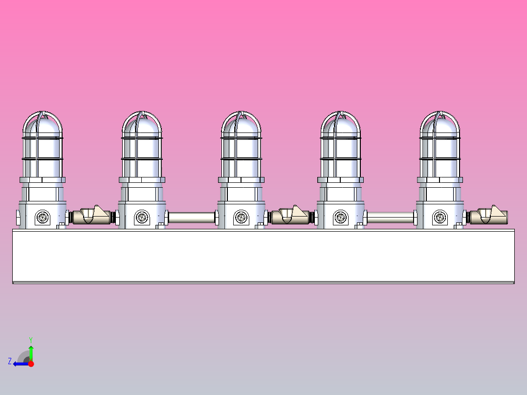 50瓦1级2区LED交通灯-红色、绿色、蓝色、琥珀色、白色-频闪或稳定右视图