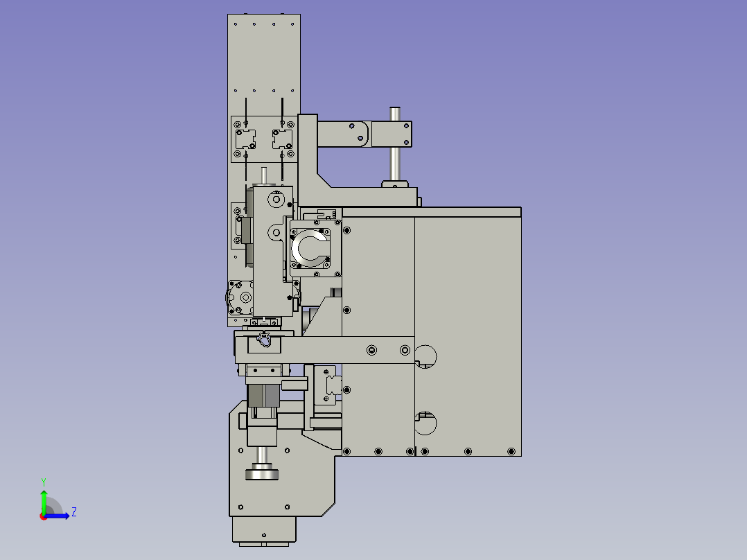 冲孔组件左视图