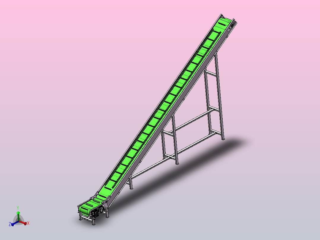 A17 爬坡提升皮带线主视图