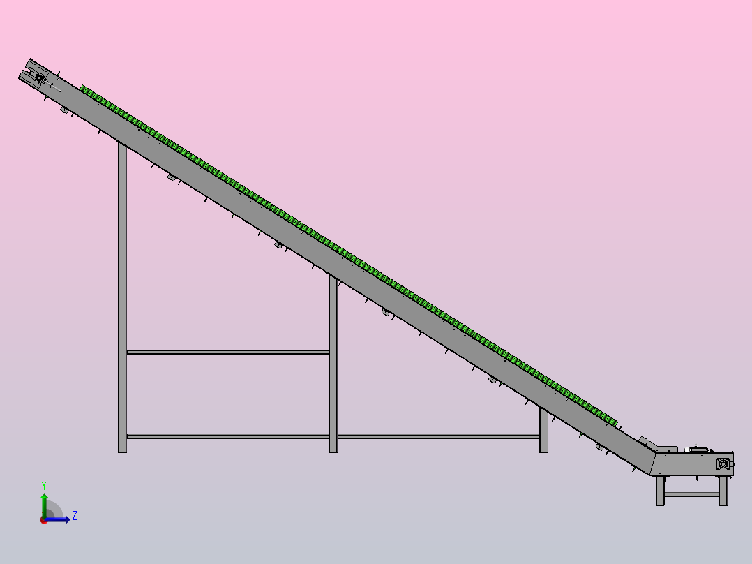 A17 爬坡提升皮带线左视图