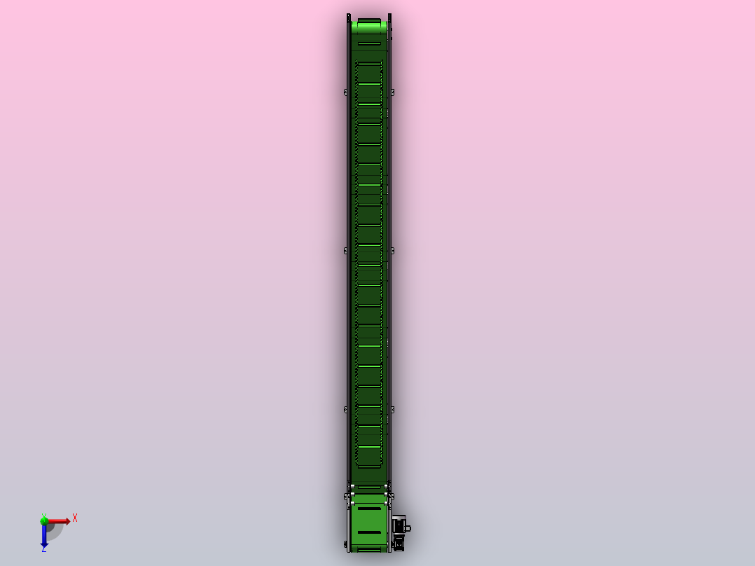 A17 爬坡提升皮带线俯视图