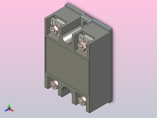 固态继电器40A正等轴测缩略图
