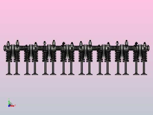 1937年别克直列8缸发动机的摇臂轴总成前视缩略图