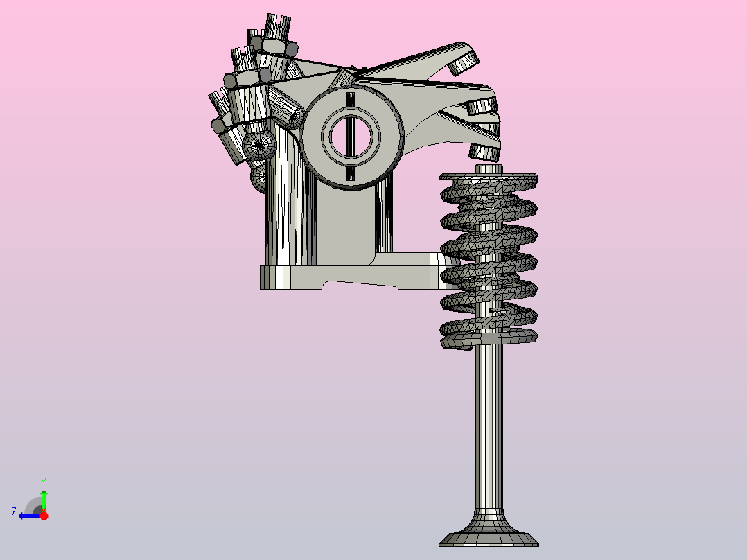 1937年别克直列8缸发动机的摇臂轴总成右视图
