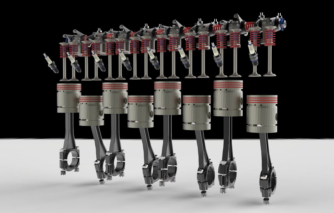 1937年别克直列8缸发动机的摇臂轴总成