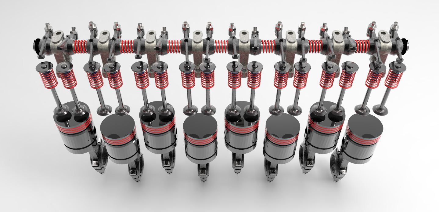 1937年别克直列8缸发动机的摇臂轴总成