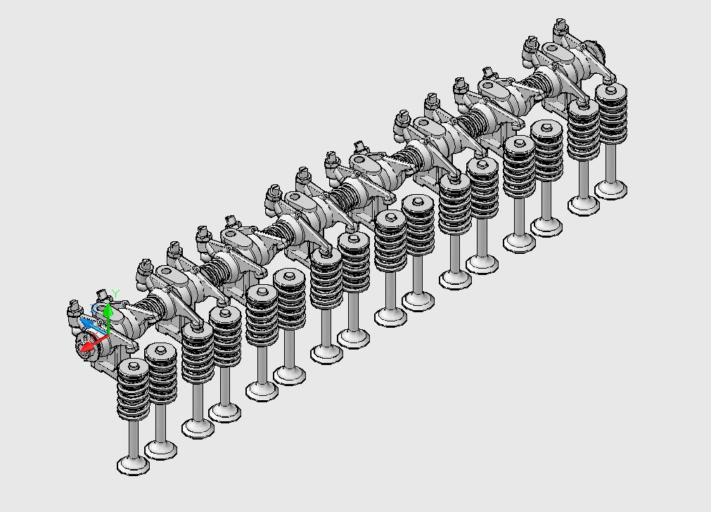 1937年别克直列8缸发动机的摇臂轴总成