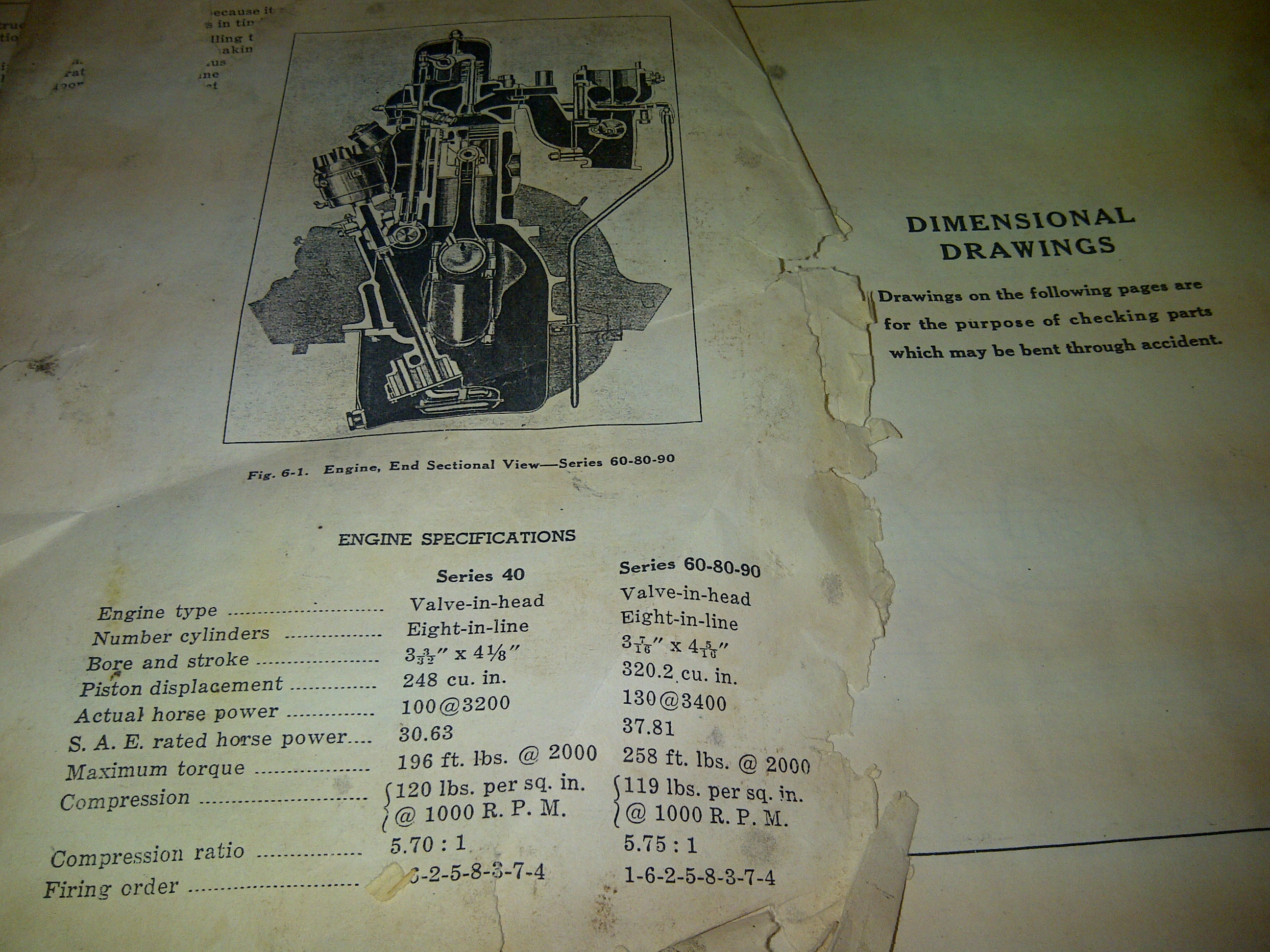 1937年别克直列8缸发动机的摇臂轴总成