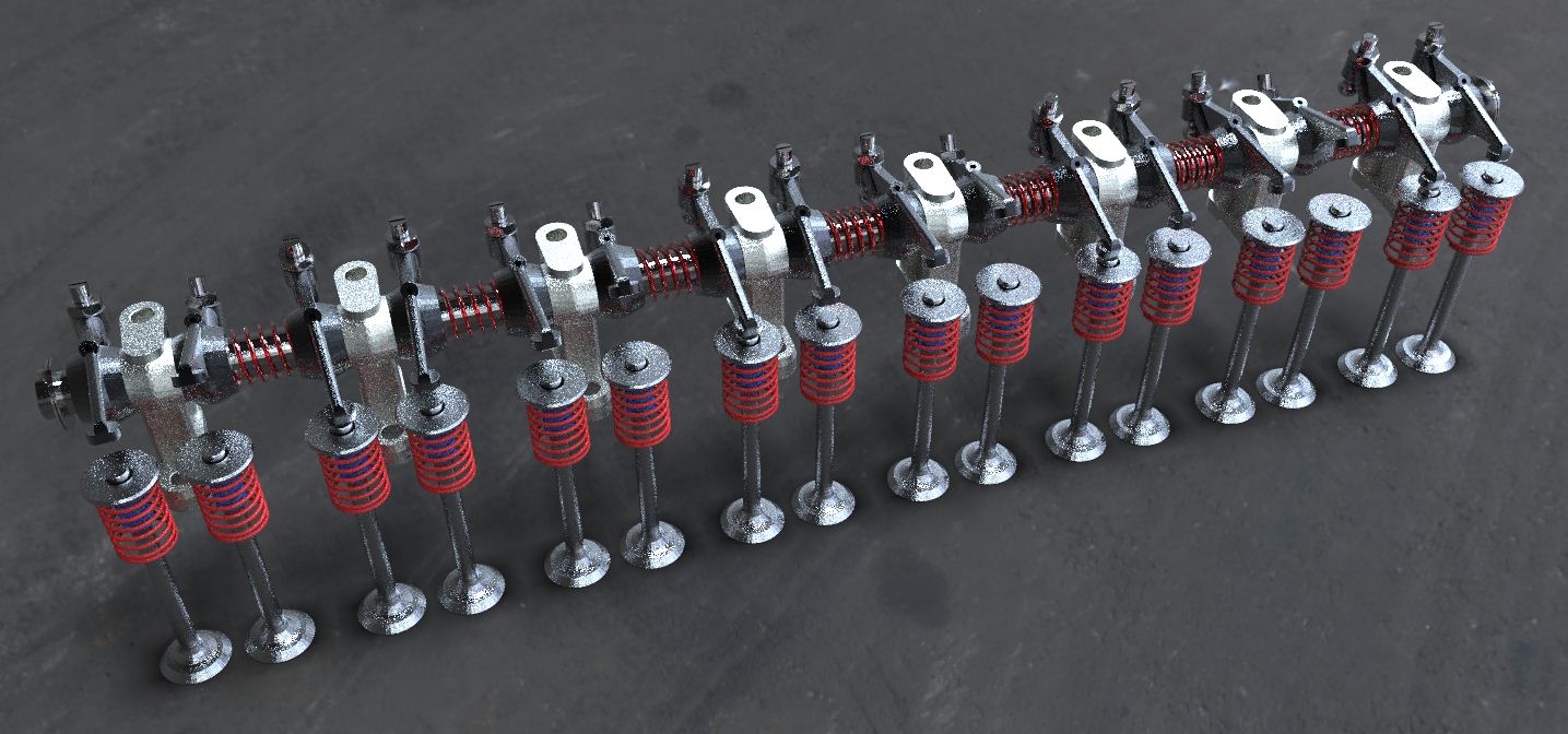 1937年别克直列8缸发动机的摇臂轴总成