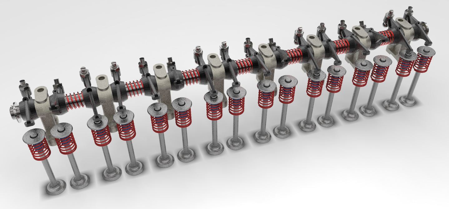 1937年别克直列8缸发动机的摇臂轴总成