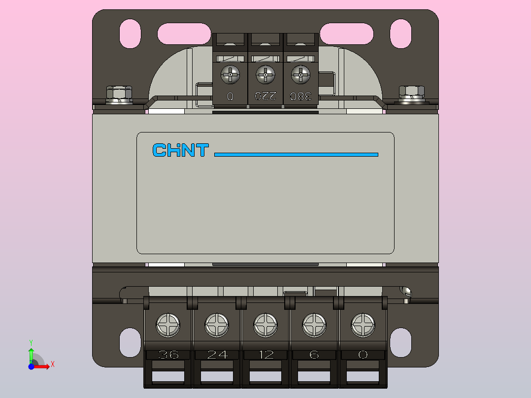 NDK-400控制变压器三维模型202407前视图