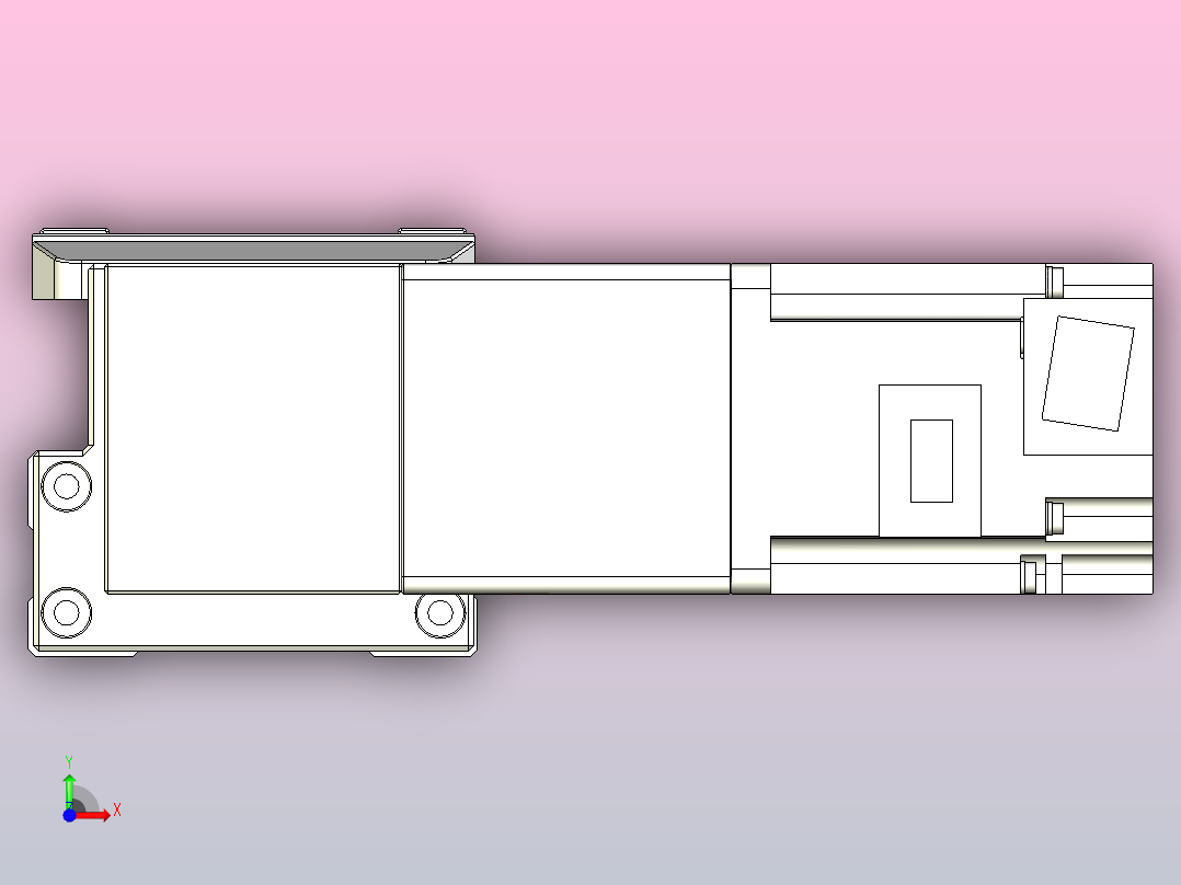 机器人皮带驱动直线轴TPA-GCB-80-P60-L650-DL-M20-N3前视图