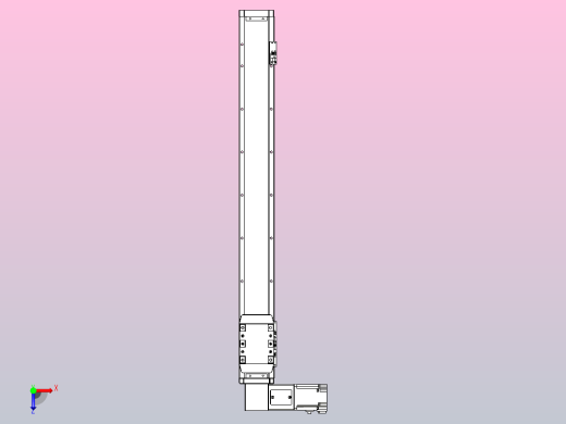 机器人皮带驱动直线轴TPA-GCB-80-P60-L650-DL-M20-N3俯视缩略图