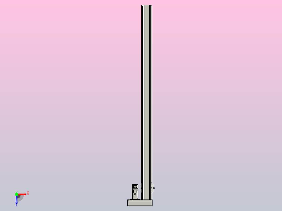 日规模组半封闭丝杆TPA-HNR-65S-1610C-L1050-ML-Y-P10-N3俯视图