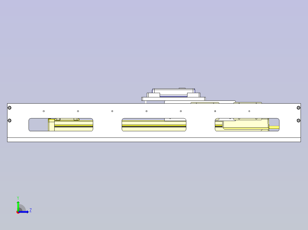 多点位置滑动组件3D模型左视图