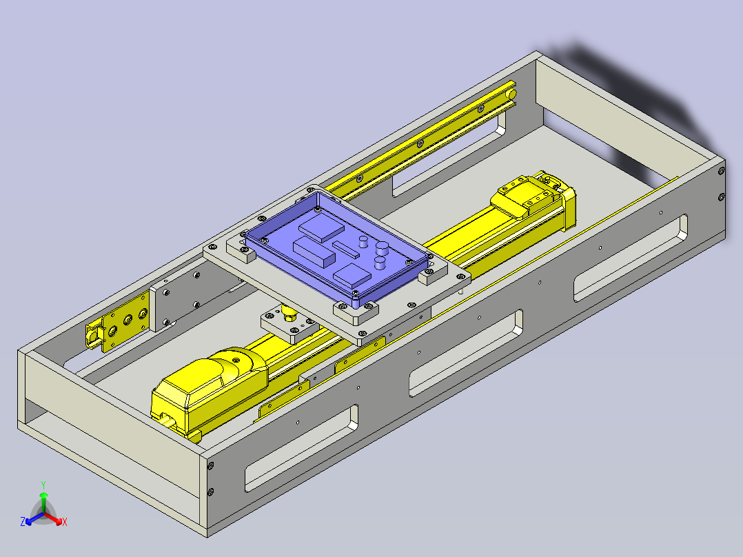 多点位置滑动组件3D模型正等轴测图
