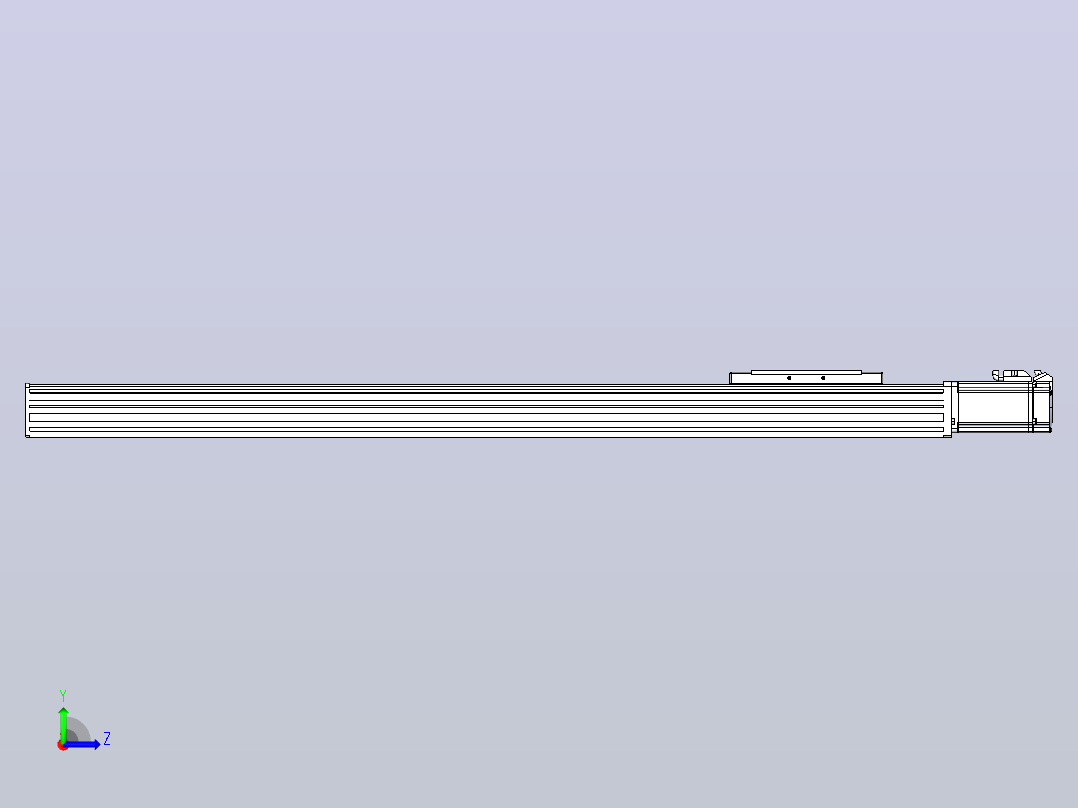 滚珠丝杠直线轴带导轨全封闭TPA-HCR-140D-2010C-L800-M-Y-P40-N3左视图