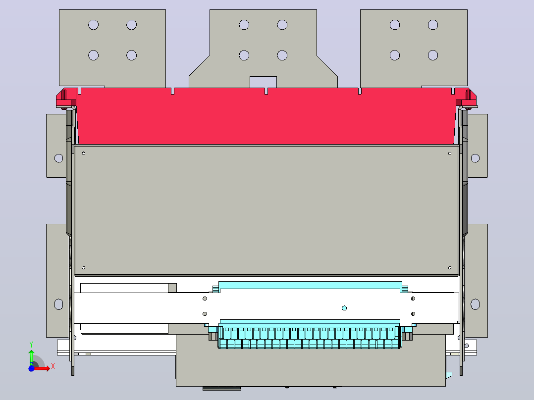 NA1-4000X-4000 3P抽屉万能式断路器三维模型202202前视图