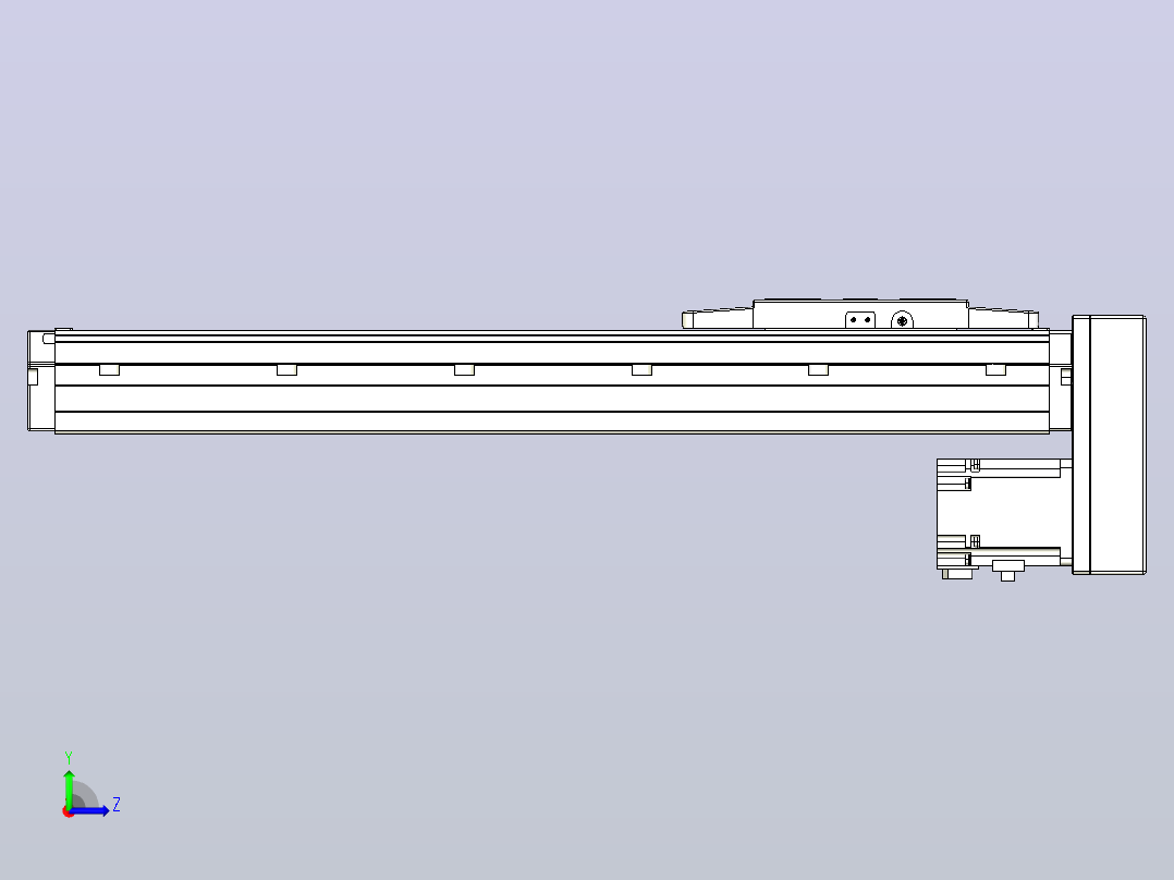 滚珠丝杠直线轴内置导轨TPA-GCR-120-1610C-L350-MP-M40-N3左视图