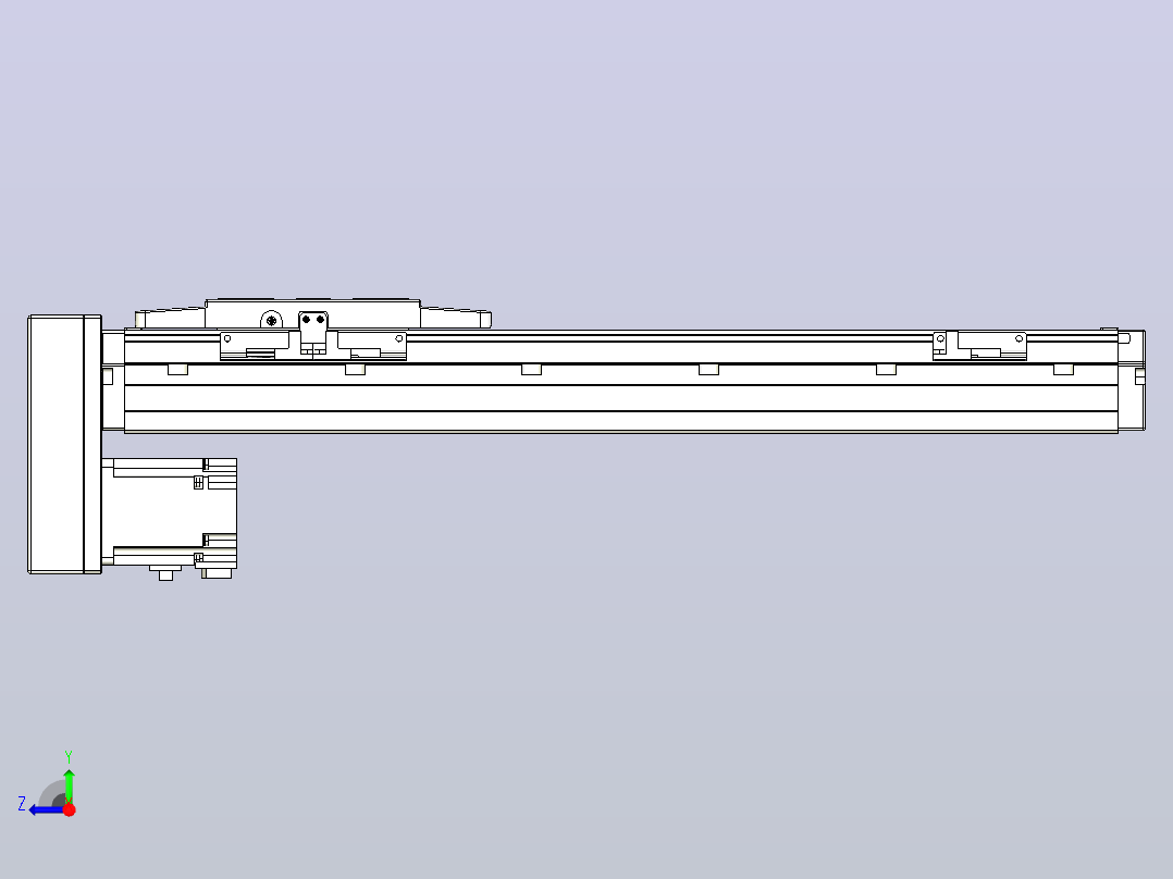 滚珠丝杠直线轴内置导轨TPA-GCR-120-1610C-L350-MP-M40-N3右视图