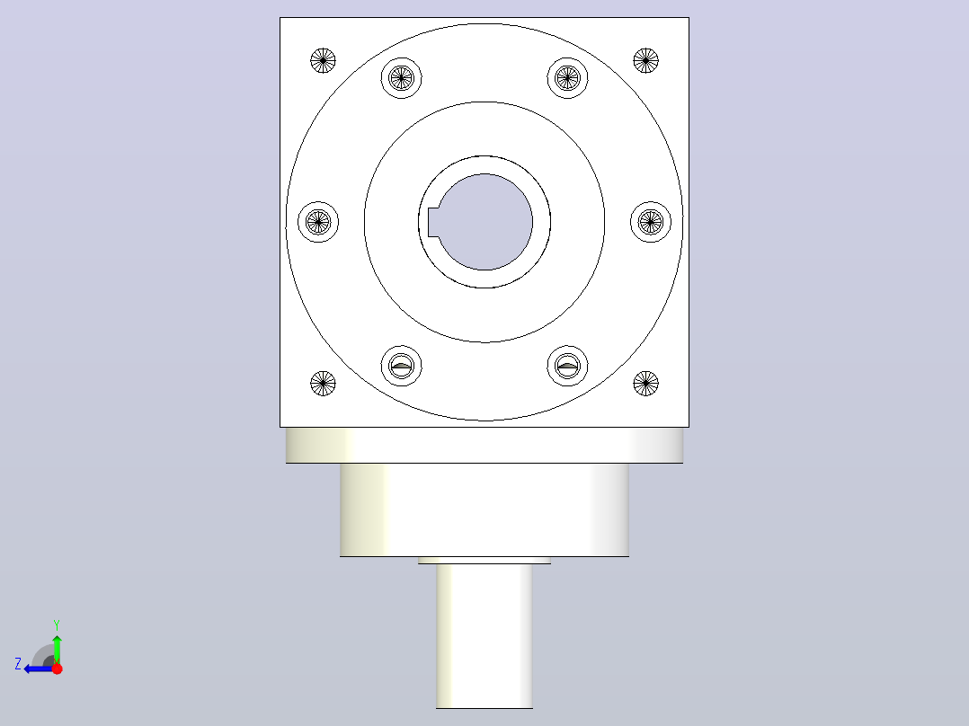 PW170-1(单轴进双孔出）换向器右视图