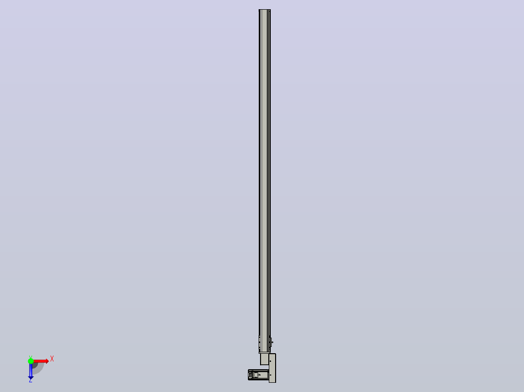 皮带直线轴半封闭可选导轨TPA-HNB-65S-90-L1800-MR-C-P10-N3俯视图