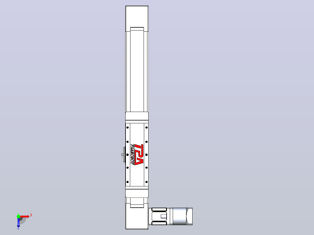 伺服电机集成皮带传动直线执行器TPA-OCB-80-140-L250-DR-J60-N3俯视图
