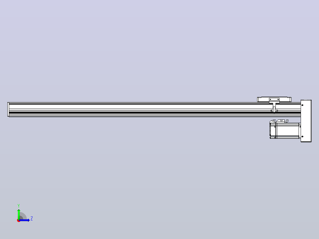 滚珠丝杠直线轴带导轨全封闭TPA-HCR-105D-1610C-L900-MP-Y-P40-N3左视图