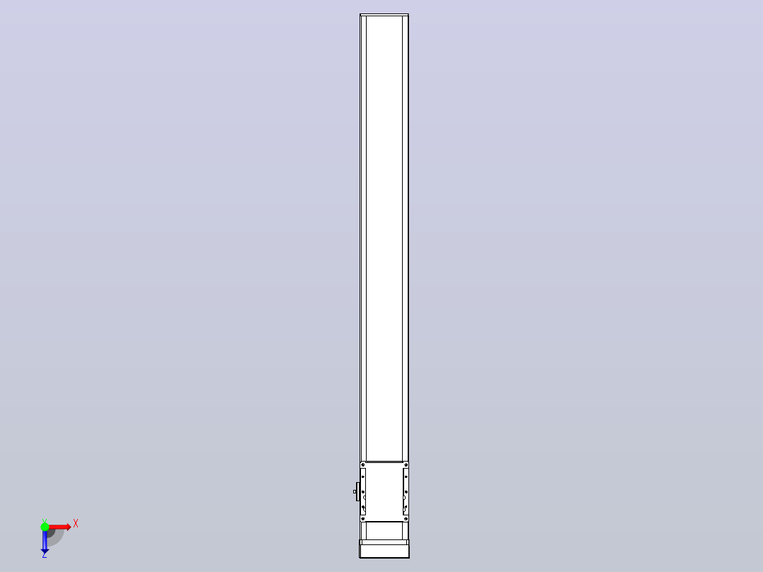 滚珠丝杠直线轴带导轨全封闭TPA-HCR-105D-1610C-L900-MP-Y-P40-N3俯视图
