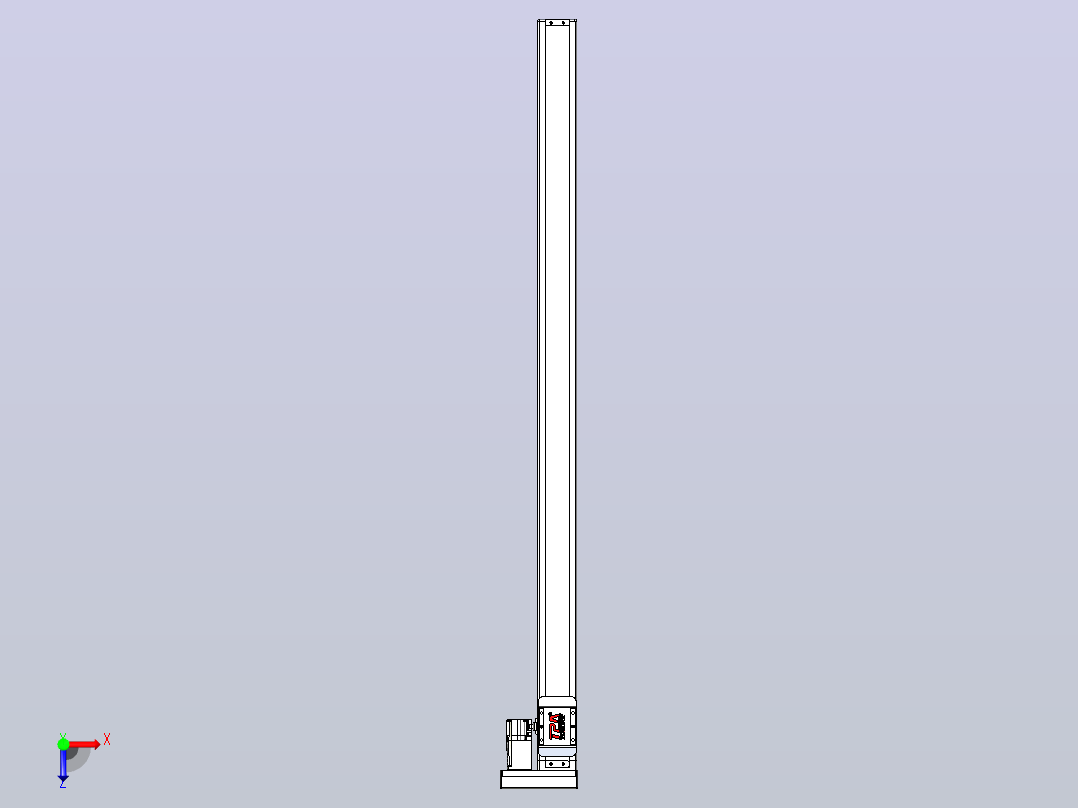 滚珠丝杠直线轴带导轨全封闭TPA-HCR-65S-1610C-L1100-ML-C-P10-N3俯视图