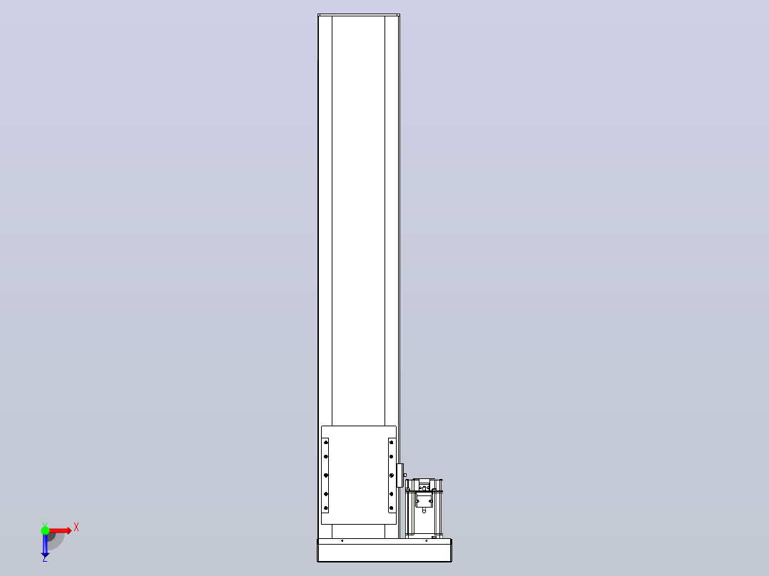 滚珠丝杠直线轴带导轨全封闭TPA-HCR-175D-2510C-L850-MR-C-P75-N3俯视图