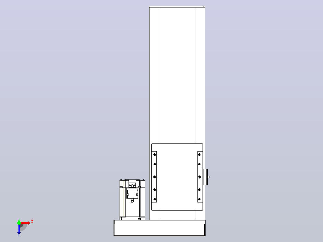 滚珠丝杠直线轴带导轨全封闭TPA-HCR-175D-2510C-L400-ML-C-P75-N3俯视图