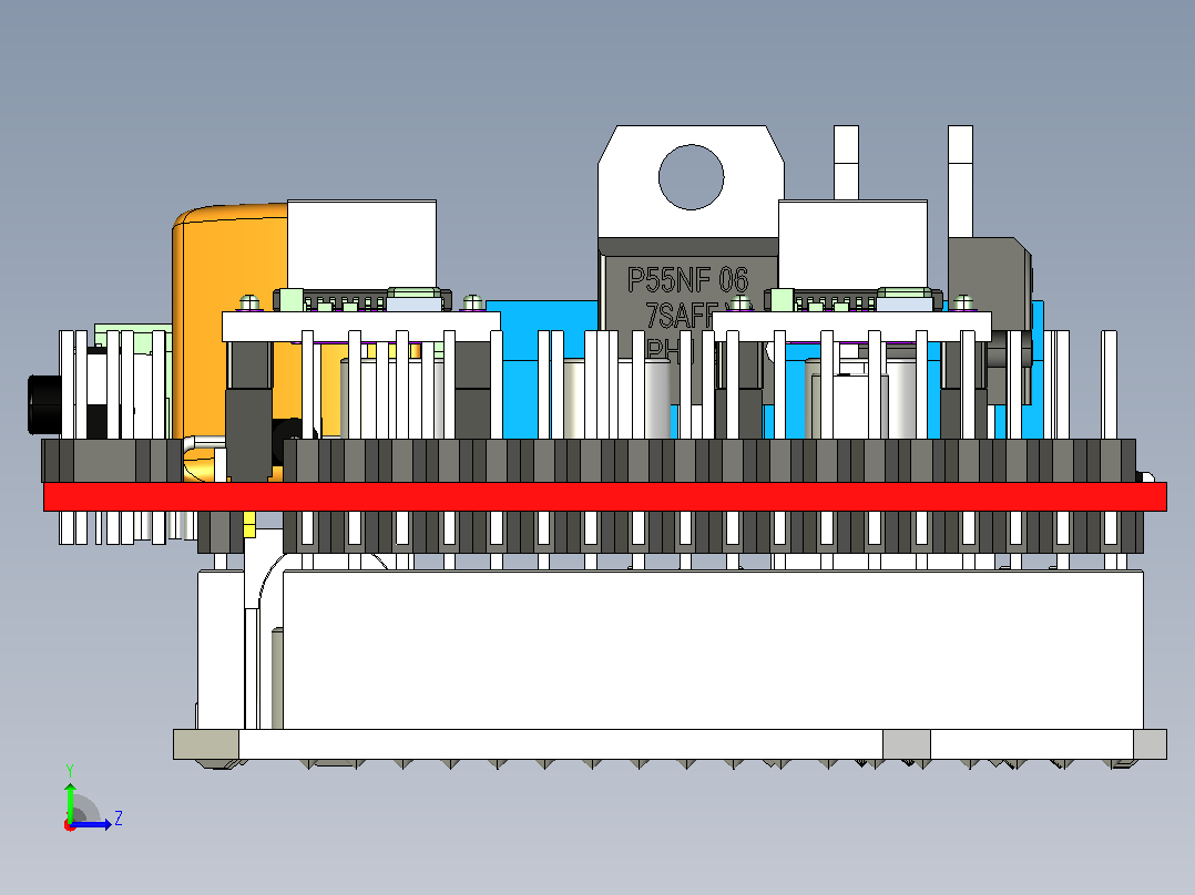 ARDUINO MEGA 2560左视图