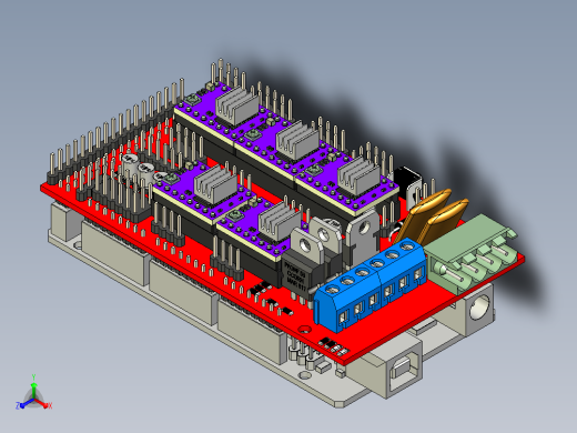 ARDUINO MEGA 2560正等轴测缩略图