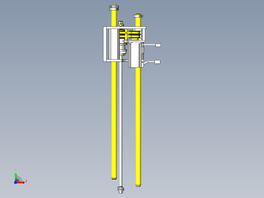 电机固定机构前视缩略图