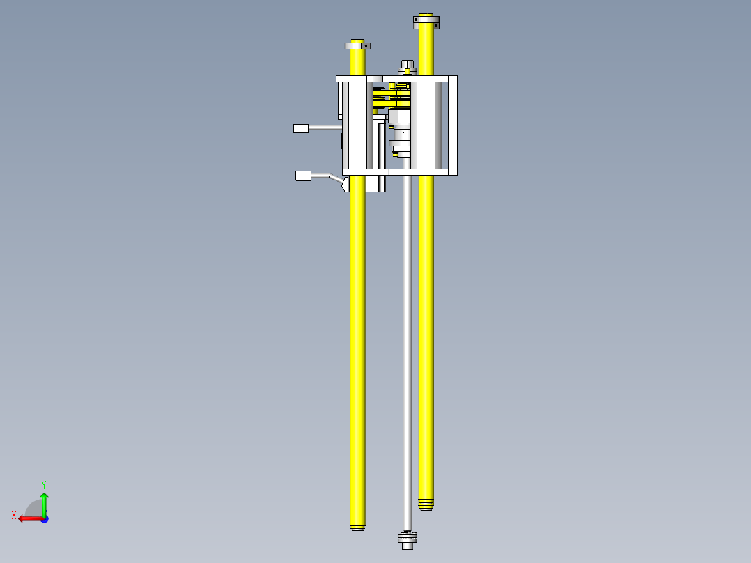 电机固定机构后视图
