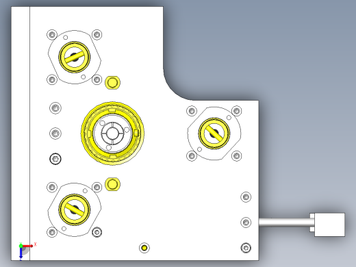 电机固定机构俯视缩略图