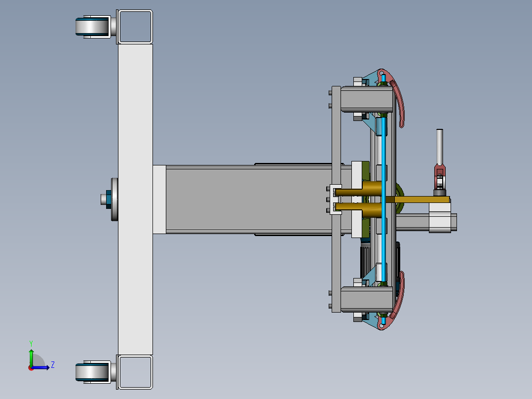 焊接夹具组件左视图