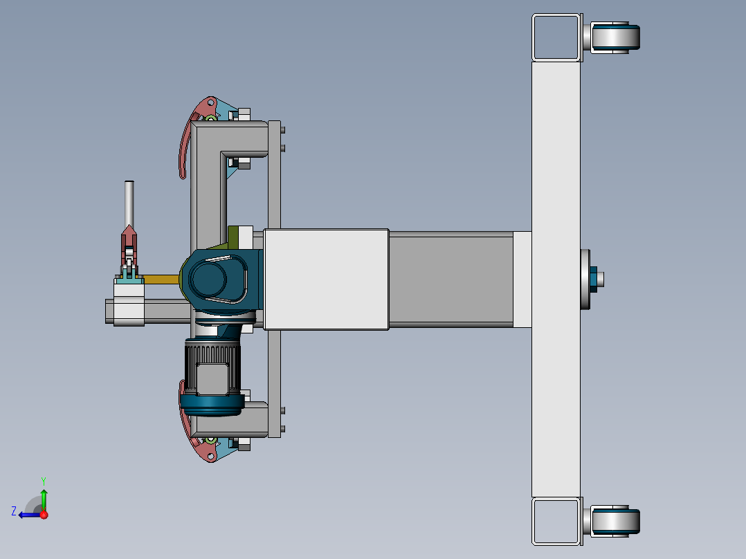 焊接夹具组件右视图
