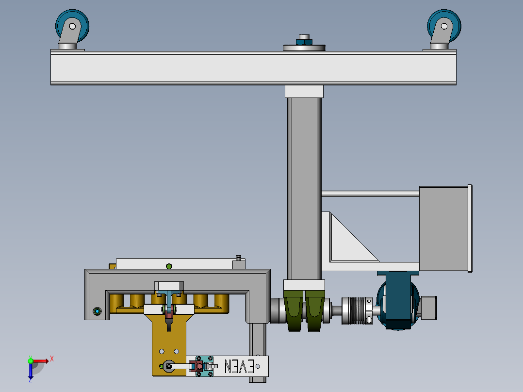焊接夹具组件俯视图