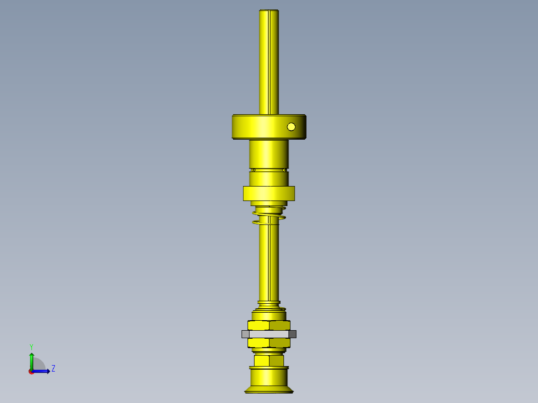 可水平吸附和传送异形工件的机械手左视图